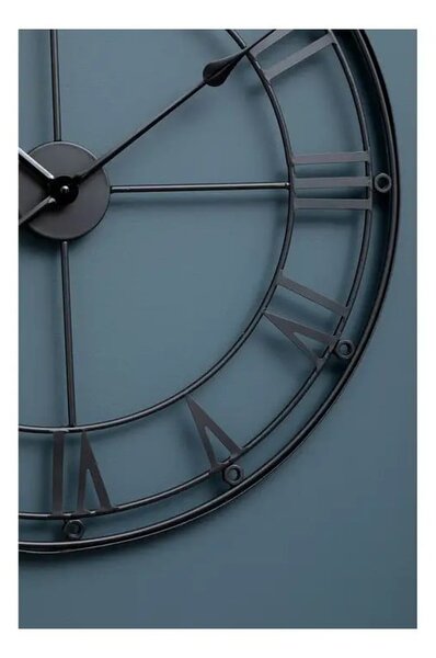 Černé nástěnné hodiny Premier Housewares Matt, ⌀ 59 cm
