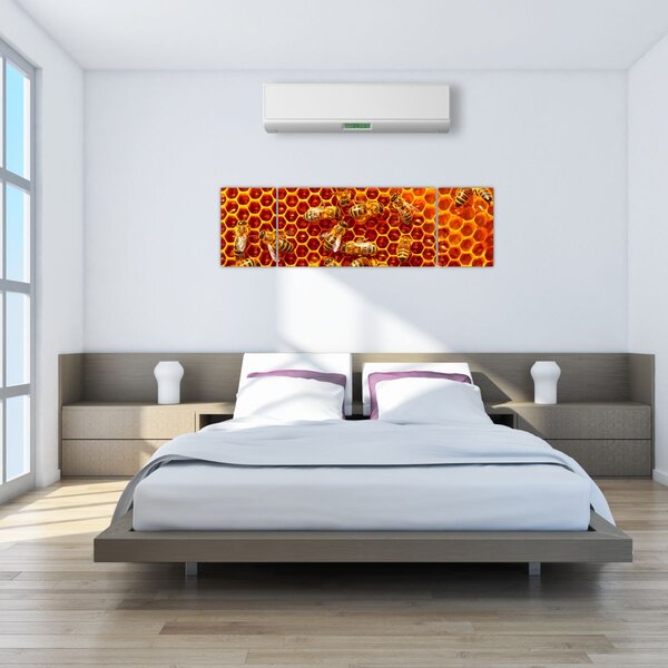 Obraz - Medová plástev (170x50 cm)