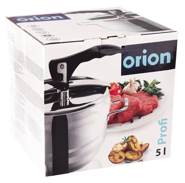 Nerezový tlakový hrnec s poklicí Orion Profi, 5 l