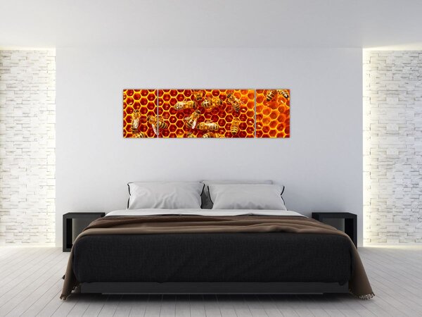 Obraz - Medová plástev (170x50 cm)
