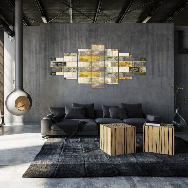Obraz - Dekor s texturami (210x100 cm)