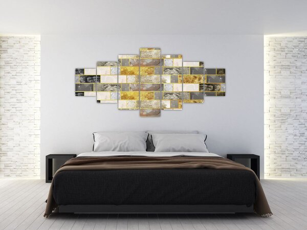 Obraz - Dekor s texturami (210x100 cm)