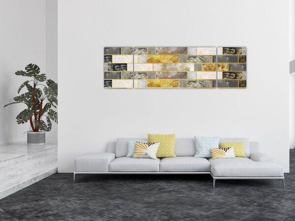 Obraz - Dekor s texturami (170x50 cm)