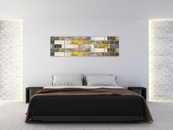 Obraz - Dekor s texturami (170x50 cm)