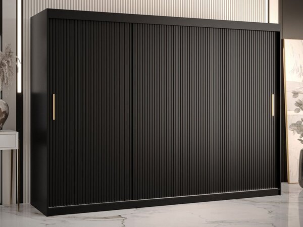 Třídveřová skříň Towiro Slim 1 250, Barva: černá 5903211199325
