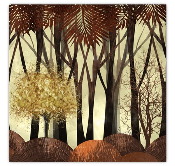 Obraz - Dekorativní les (30x30 cm)