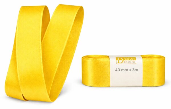 Stuha taftová Sunny Yellow žlutá 40mmx3m (8,-Kč/m)