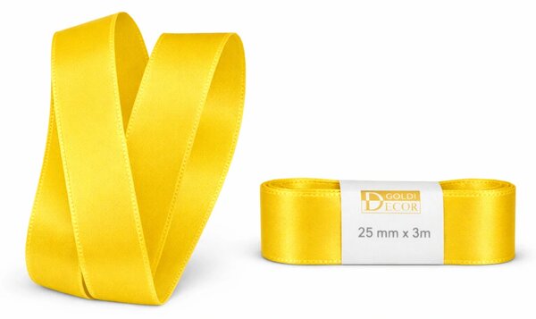 Stuha taftová Sunny Yellow žlutá 25mmx3m (7,-Kč/m)