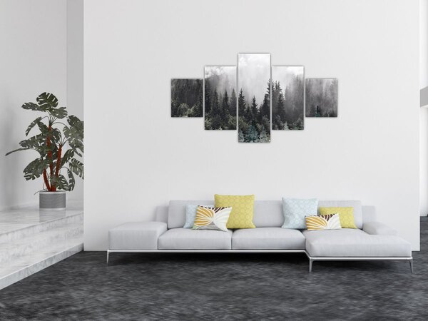 Obraz - Les s ilustrovanými prvky (125x70 cm)