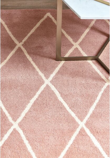 Růžový ručně tkaný vlněný koberec 80x150 cm Albany – Asiatic Carpets