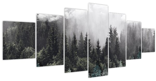 Obraz - Les s ilustrovanými prvky (210x100 cm)