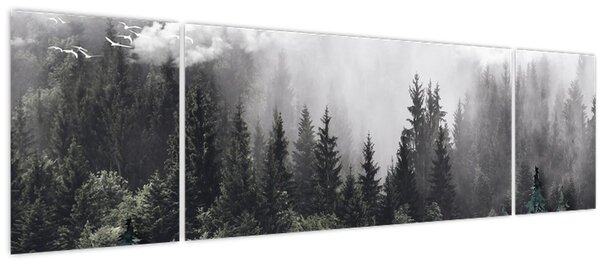 Obraz - Les s ilustrovanými prvky (170x50 cm)