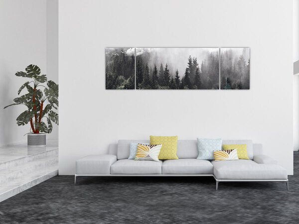 Obraz - Les s ilustrovanými prvky (170x50 cm)