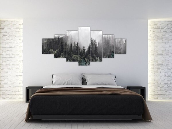 Obraz - Les s ilustrovanými prvky (210x100 cm)