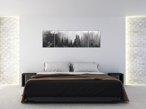 Obraz - Les s ilustrovanými prvky (170x50 cm)