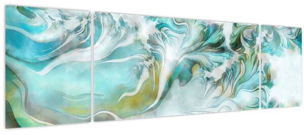 Obraz - Malba abstraktních vzorů (170x50 cm)