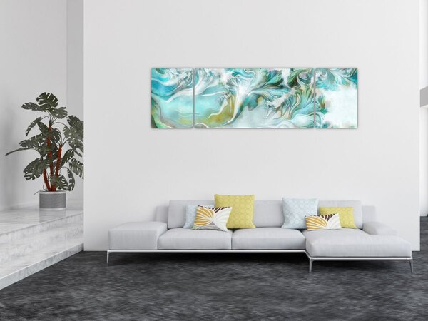 Obraz - Malba abstraktních vzorů (170x50 cm)