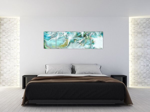 Obraz - Malba abstraktních vzorů (170x50 cm)