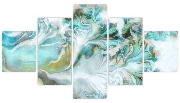 Obraz - Malba abstraktních vzorů (125x70 cm)