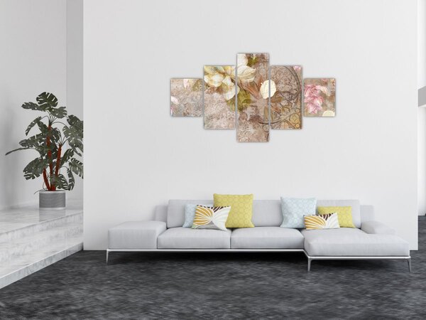 Obraz - Květinový ornament (125x70 cm)