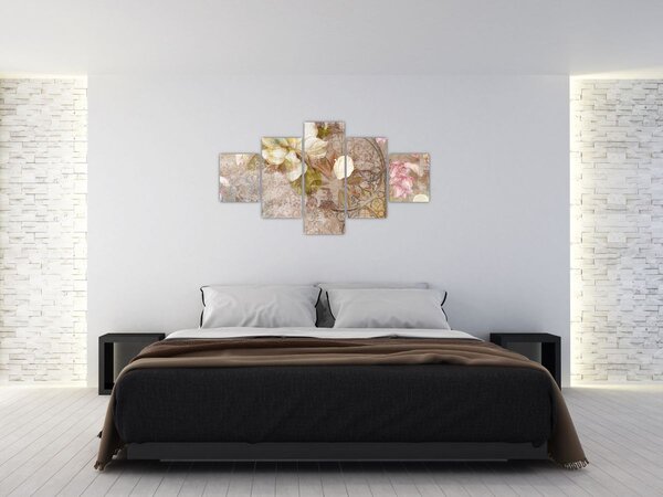 Obraz - Květinový ornament (125x70 cm)