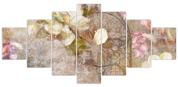 Obraz - Květinový ornament (210x100 cm)