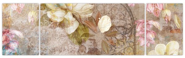 Obraz - Květinový ornament (170x50 cm)