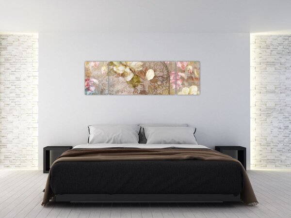 Obraz - Květinový ornament (170x50 cm)