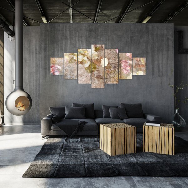 Obraz - Květinový ornament (210x100 cm)