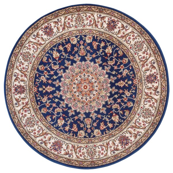 Nouristan - Hanse Home koberce Kusový koberec Herat 105279 Blue Cream kruh Rozměry koberců: 160x160 (průměr) kruh