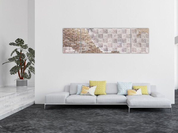 Obraz - Cihlová zeď (170x50 cm)