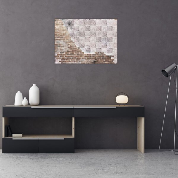 Obraz - Cihlová zeď (70x50 cm)