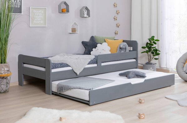 VÝSUVNÁ POSTEL, 90/200 cm, světle šedá MID.YOU, Online Only