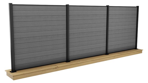 KETER Plotový panel KETER FENCE KIT šedý (3x panel)