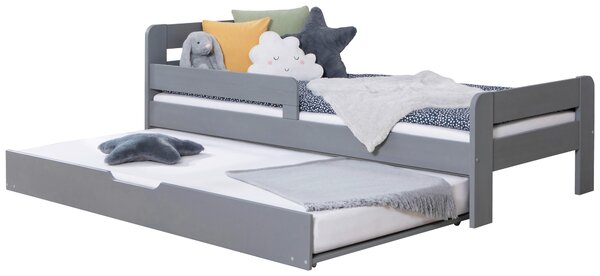 VÝSUVNÁ POSTEL, 90/200 cm, světle šedá MID.YOU, Online Only