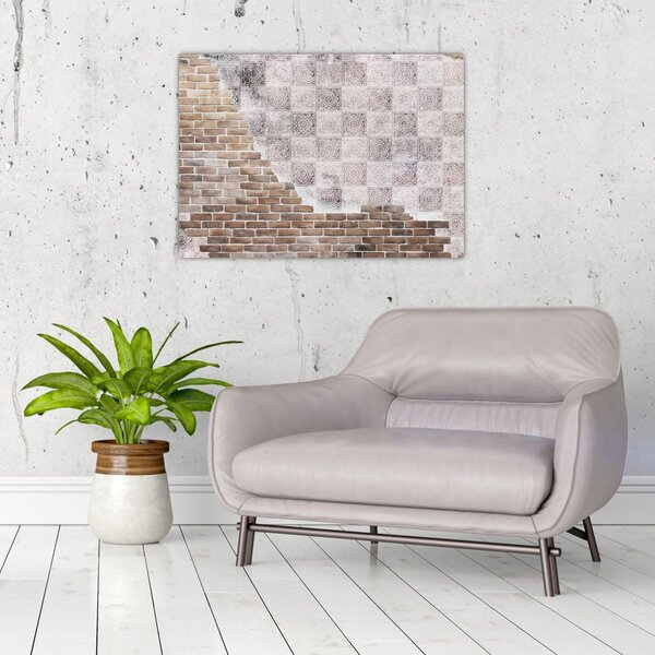 Obraz - Cihlová zeď (70x50 cm)