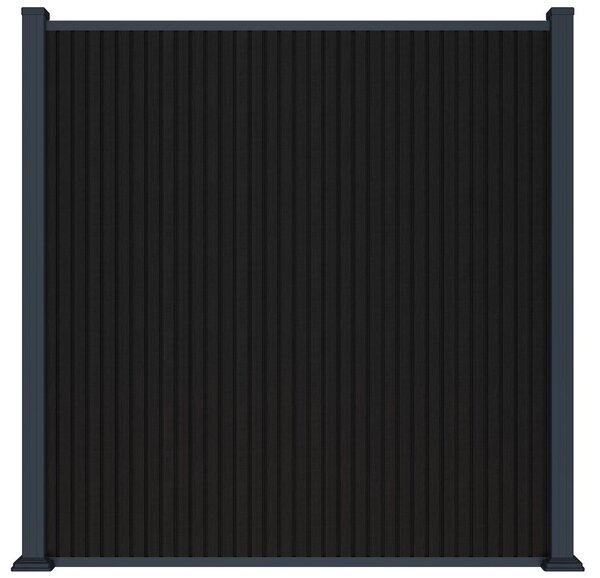 ROJA MODERN plotový panel WPC 180x180 cm HORIZONTÁLNÍ i VERTIKÁLNÍ a koncovky - antracit