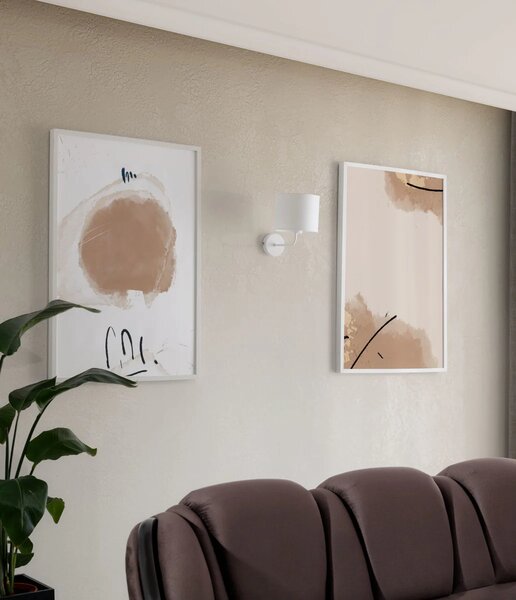 Nástěnná moderní lampa VESPILLO - bílá