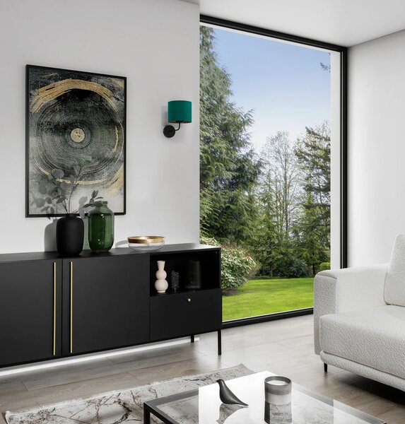 Nástěnná moderní lampa VESPILLO - zelená / zlatá / černá