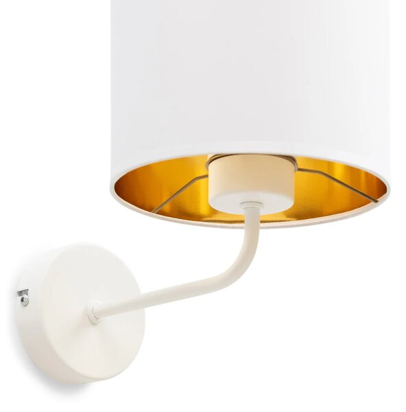 Nástěnná moderní lampa VESPILLO - bílá / zlatá