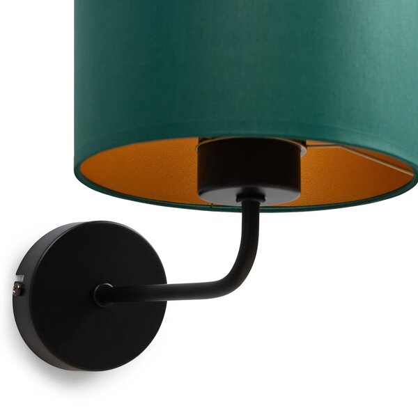 Nástěnná moderní lampa VESPILLO - zelená / zlatá / černá