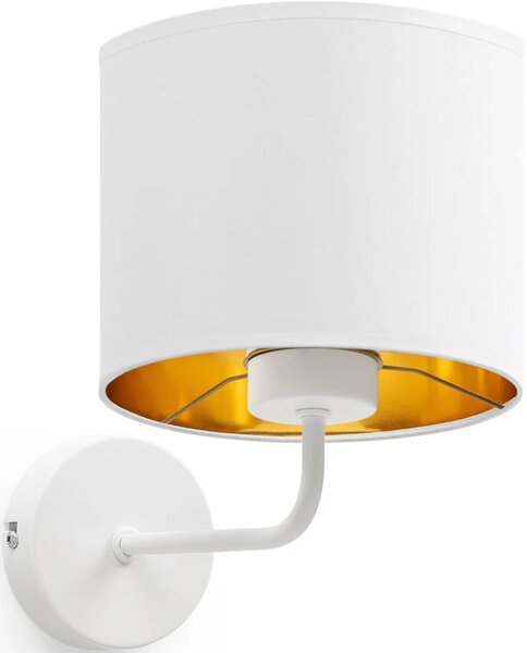 Nástěnná moderní lampa VESPILLO - bílá / zlatá