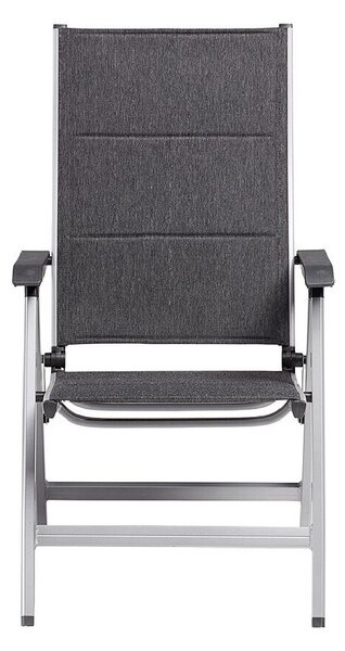 KETTLER BASIC PLUS PADDED polohovací, hliníkové křeslo - stříbrná / antracit
