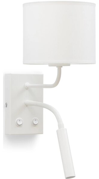 Nástěnná lampa se čtecím ramenem VESPILLO - bílá