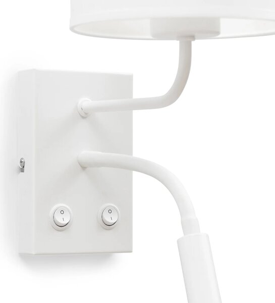 Nástěnná lampa se čtecím ramenem VESPILLO - bílá