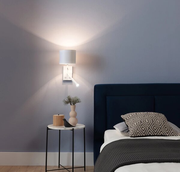 Nástěnná lampa se čtecím ramenem VESPILLO - bílá