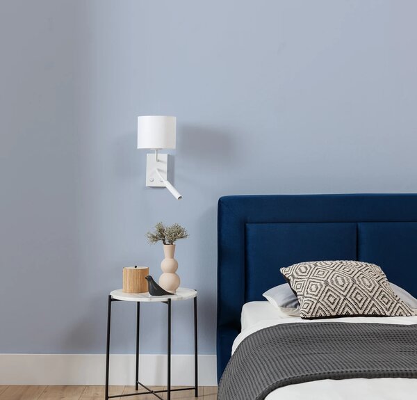 Nástěnná lampa se čtecím ramenem VESPILLO - bílá