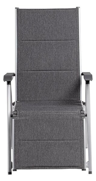 KETTLER BASIC PLUS PADDED relaxační, polohovací, hliníkové křeslo - stříbrná / antracit