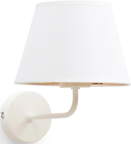 Nástěnná moderní lampička VESPILLO - bílá / zlatá