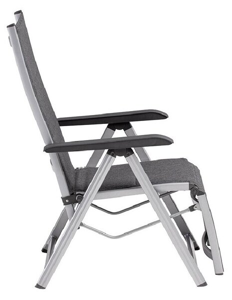 KETTLER BASIC PLUS PADDED relaxační, polohovací, hliníkové křeslo - stříbrná / antracit